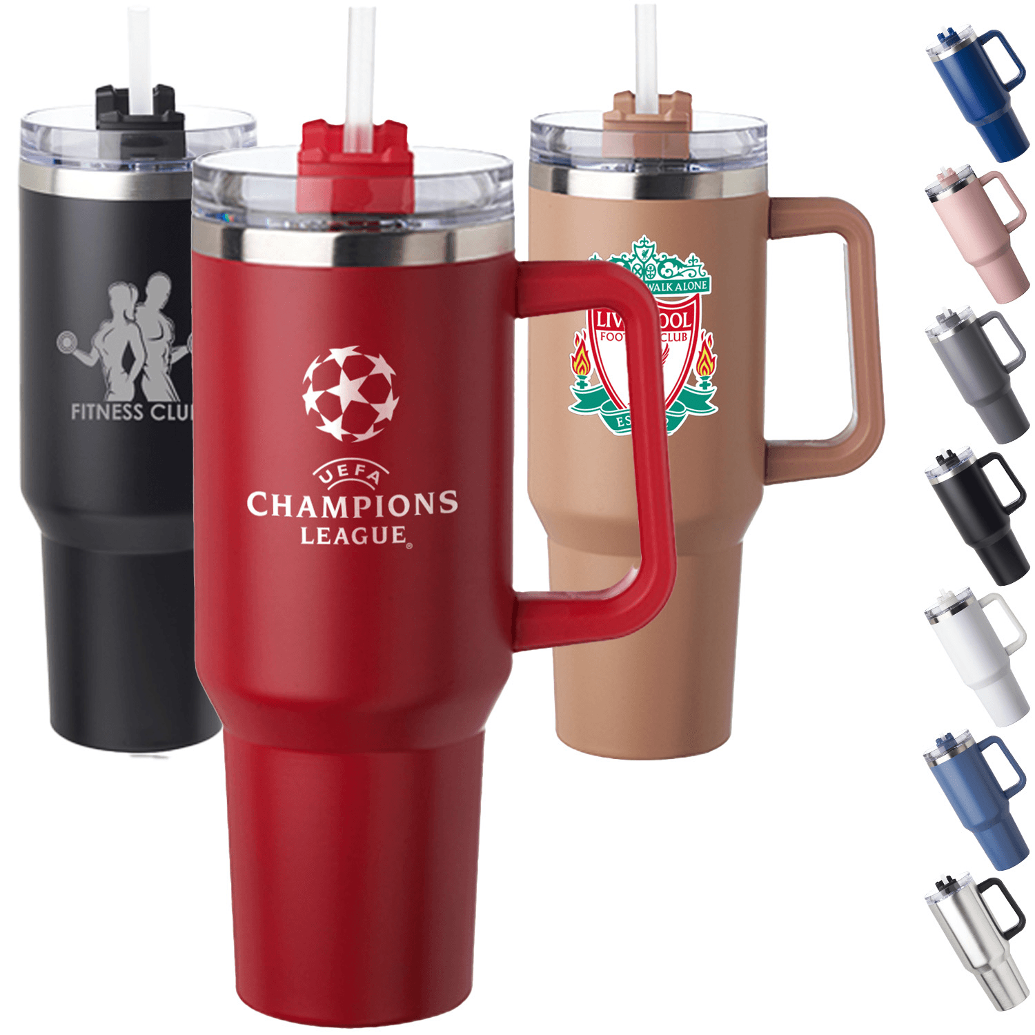 40 oz. Stainless Steel Travel Mugs Tumbler w/ Handle