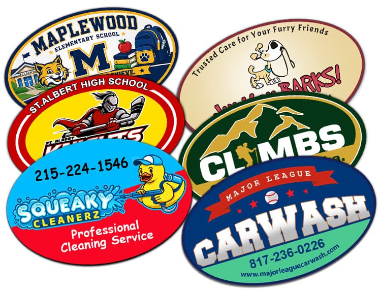 6x4 Oval Outdoor Car Magnets - 30 Mil - 4 Color Process