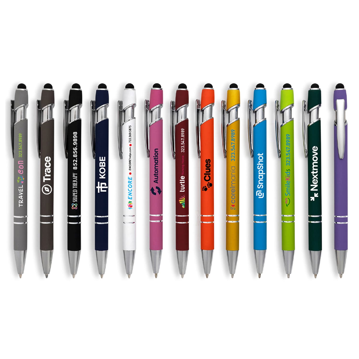 Alexandria Stylus Satin Soft Touch Click Metal Pen