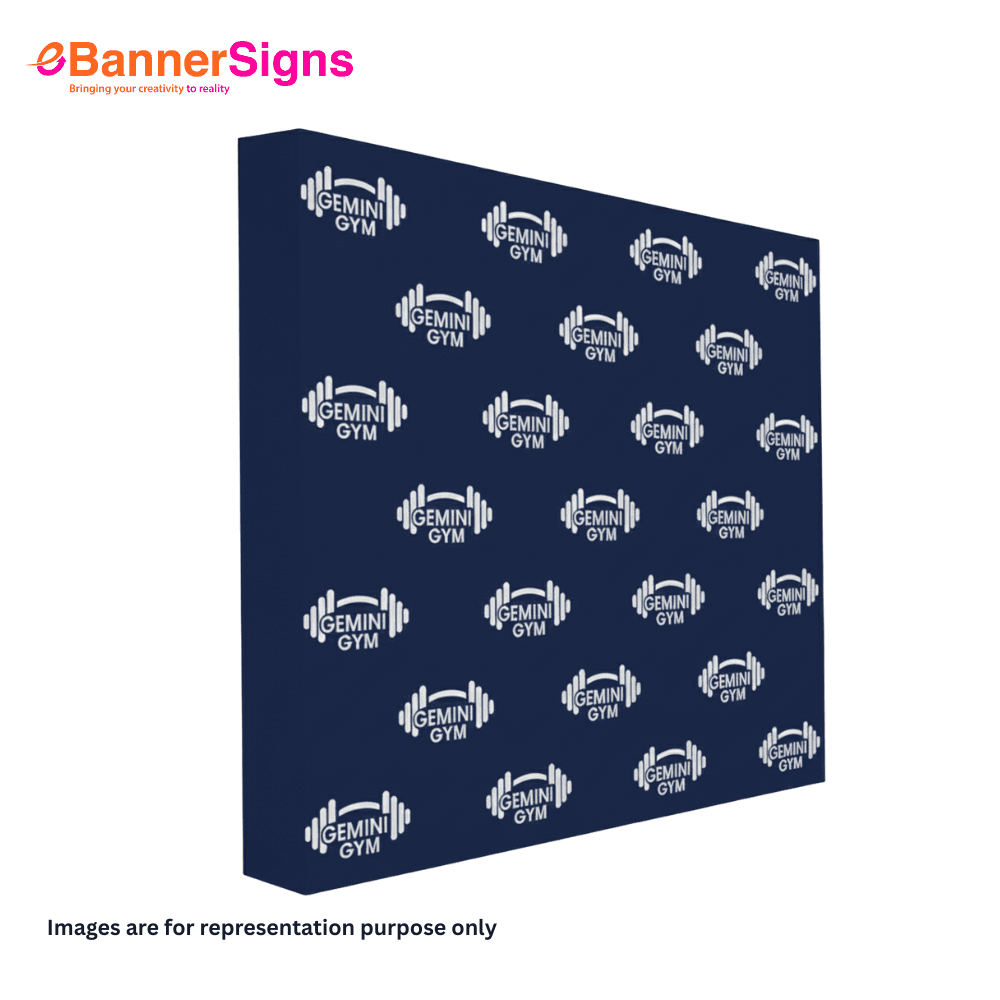 Step & Repeat Fabric Pop Up Straight Display (Graphics + Hardware)