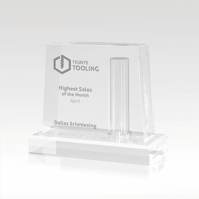 Vault Crystal Award - Customizable Encased Design