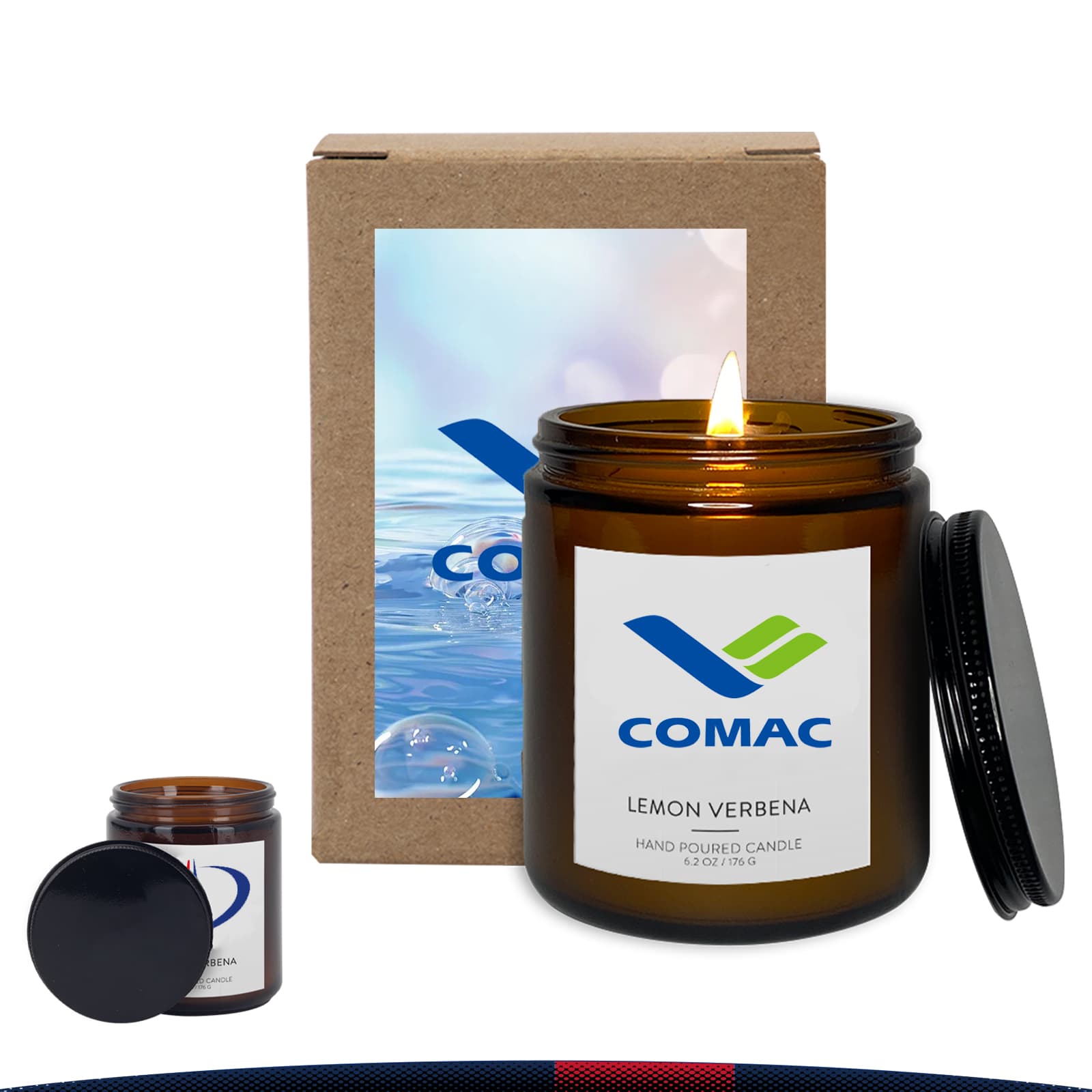 8 oz. Raelene Amber Candle With Lid