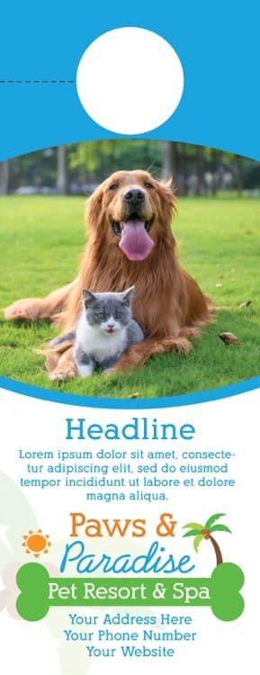 Full Color 2-sided Door Hanger (4.25" x 11")