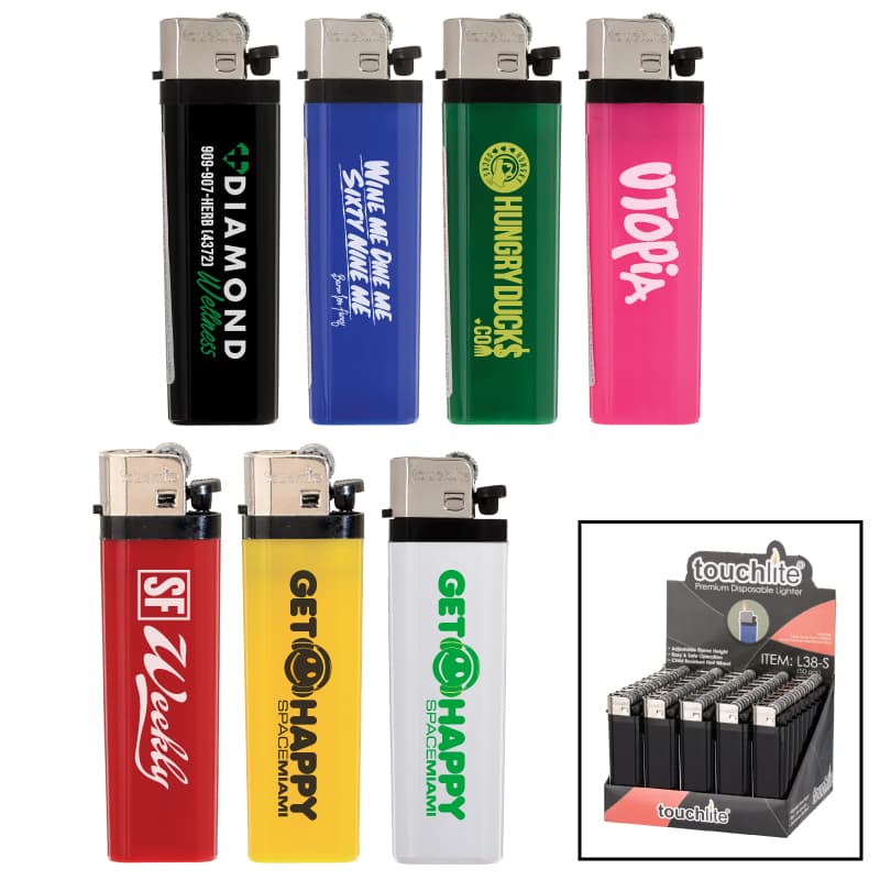 Solid Colored Standard Flint Cigarette Lighter