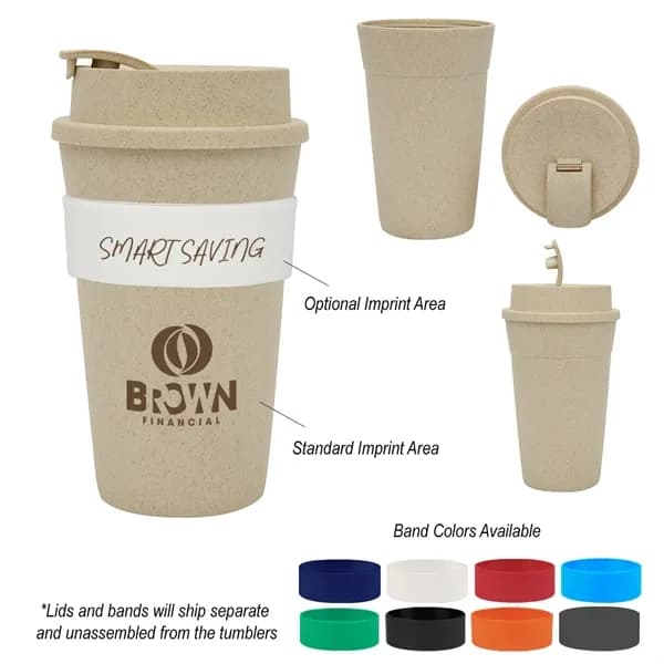 16 Oz. Harvest Travel Tumbler. Polypropylene for event handouts