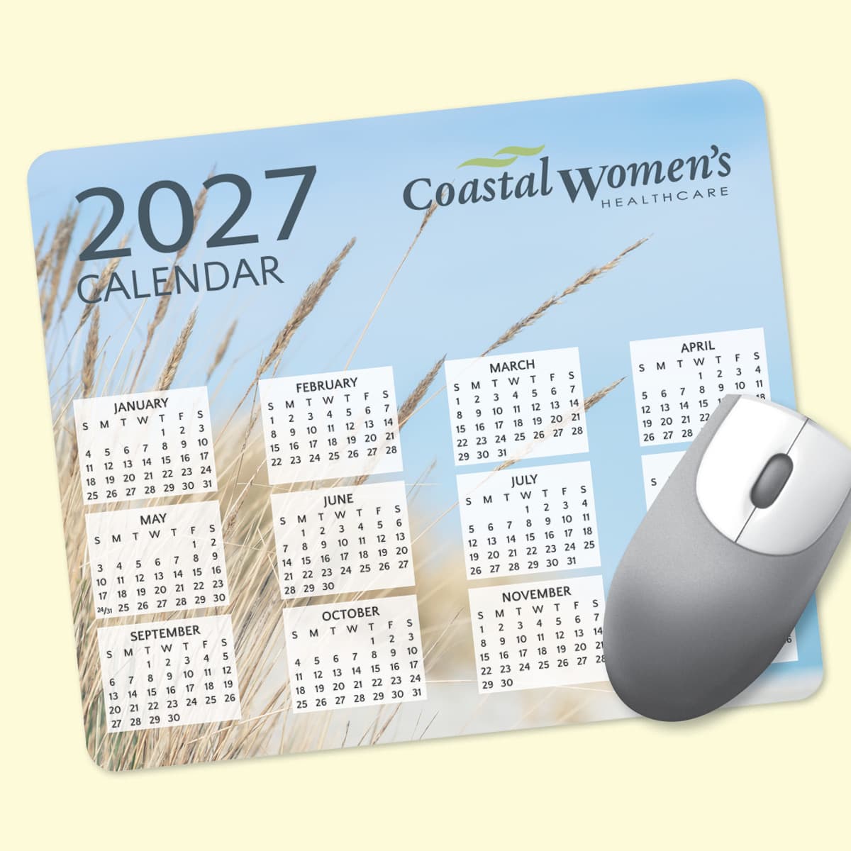 Origin'L Fabric 8"x9.5"x1/4" Calendar Mouse Pad