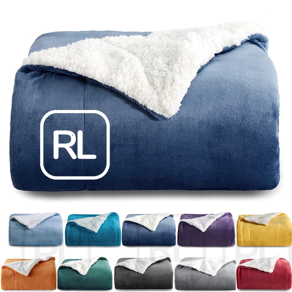 Sherpa Fleece Throw Blanket