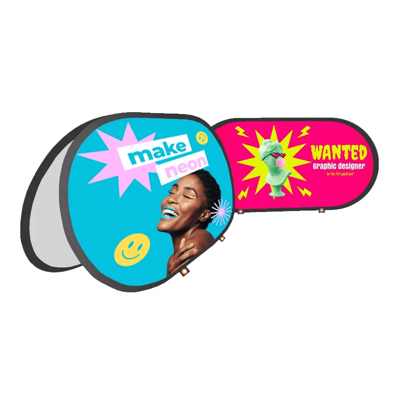 Horizontal A - POP UP Standing Banner - Digitally Printed