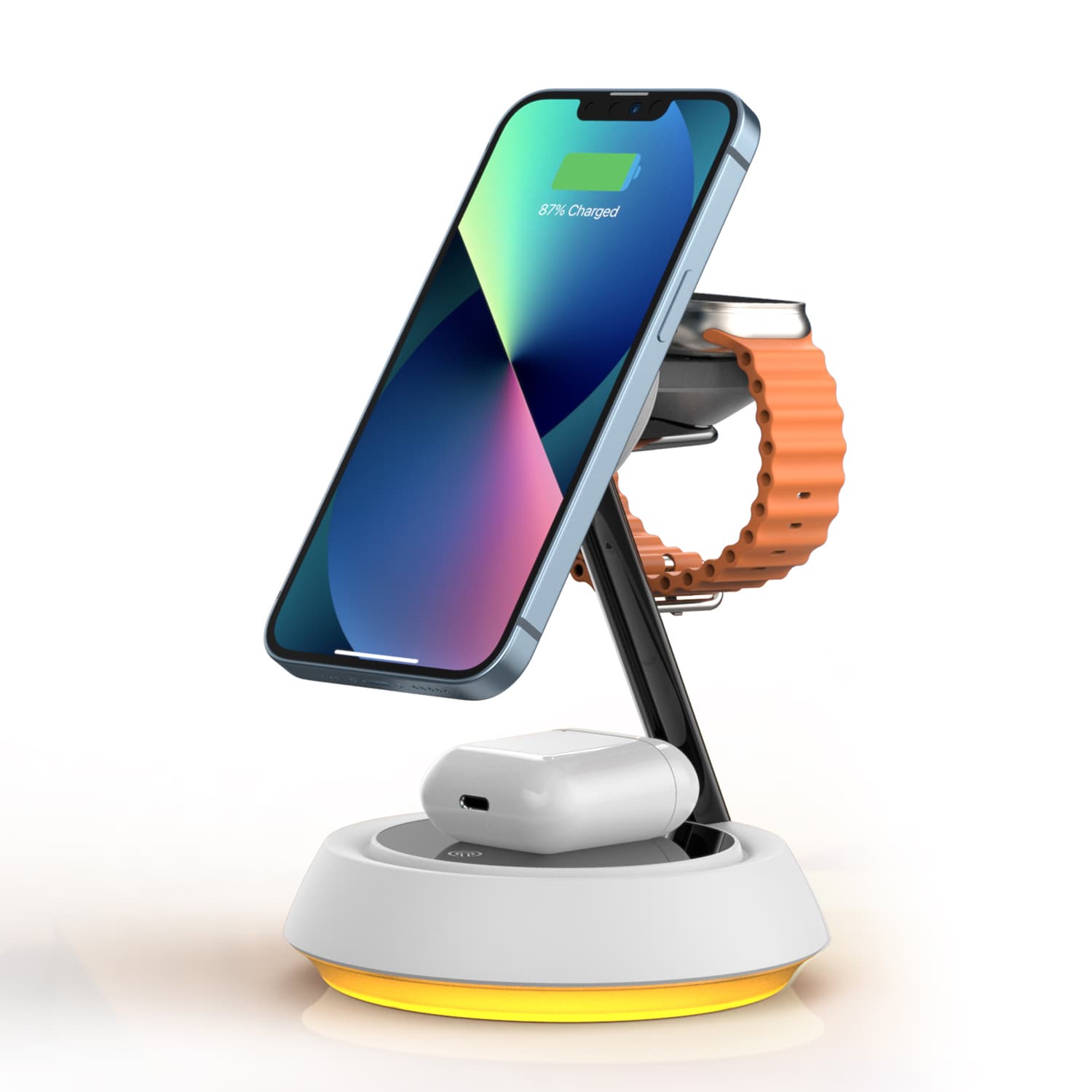 Phoenix Qi - 3-in-1 Wireless Charger with Ambient LED Lighting