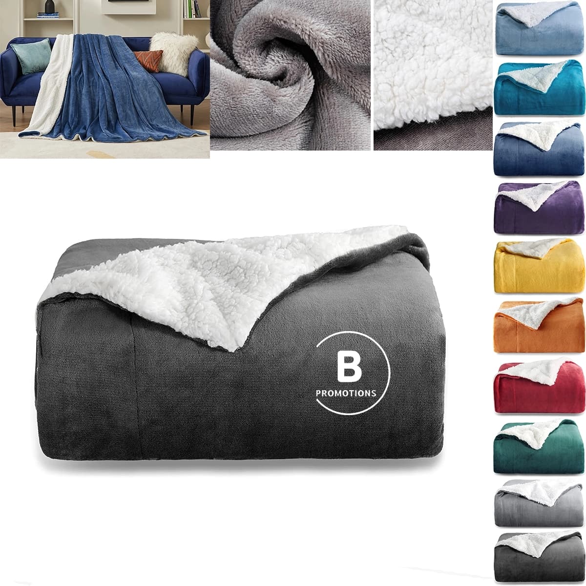 Sherpa Fleece Throw Blanket
