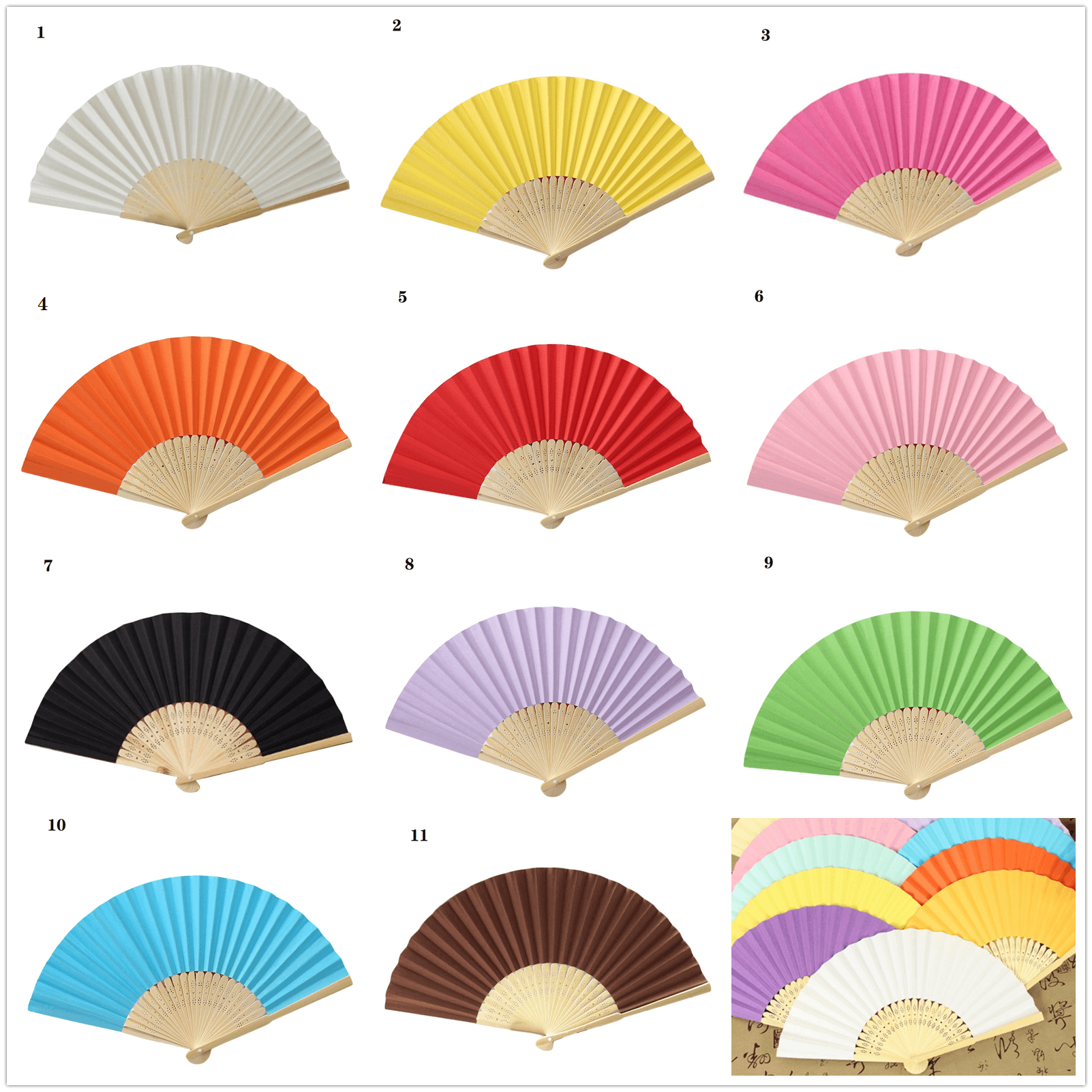 Bamboo Handheld Folding Fan