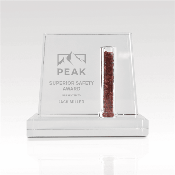 Vault Crystal Award - Customizable Encased Design