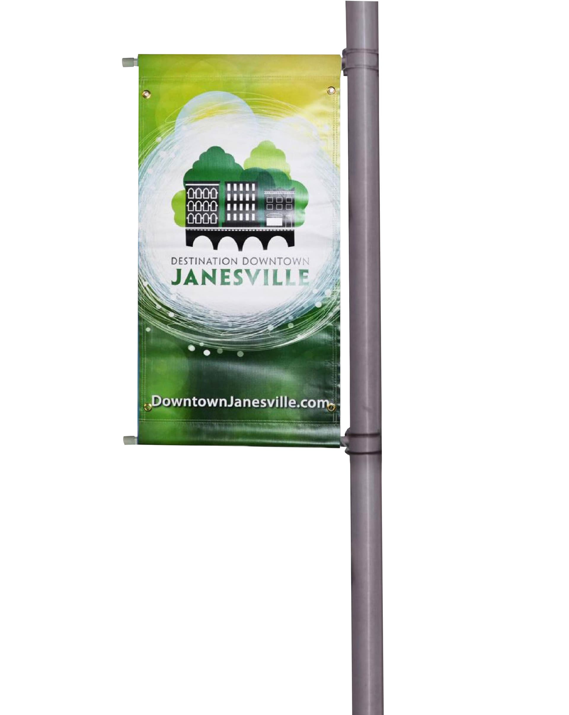 Banner Pole Double Sided Including Hardware (18" x 36")