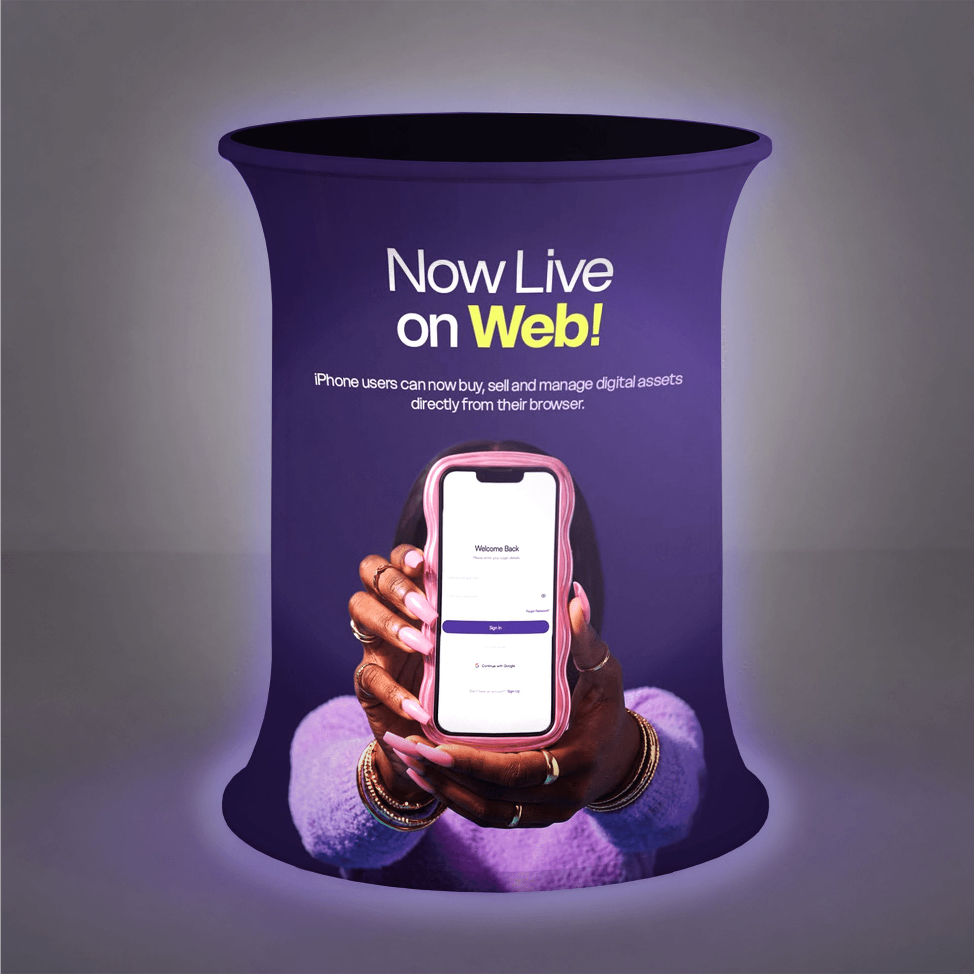 Custom Backlit Pop-Up Display Counter-Circular