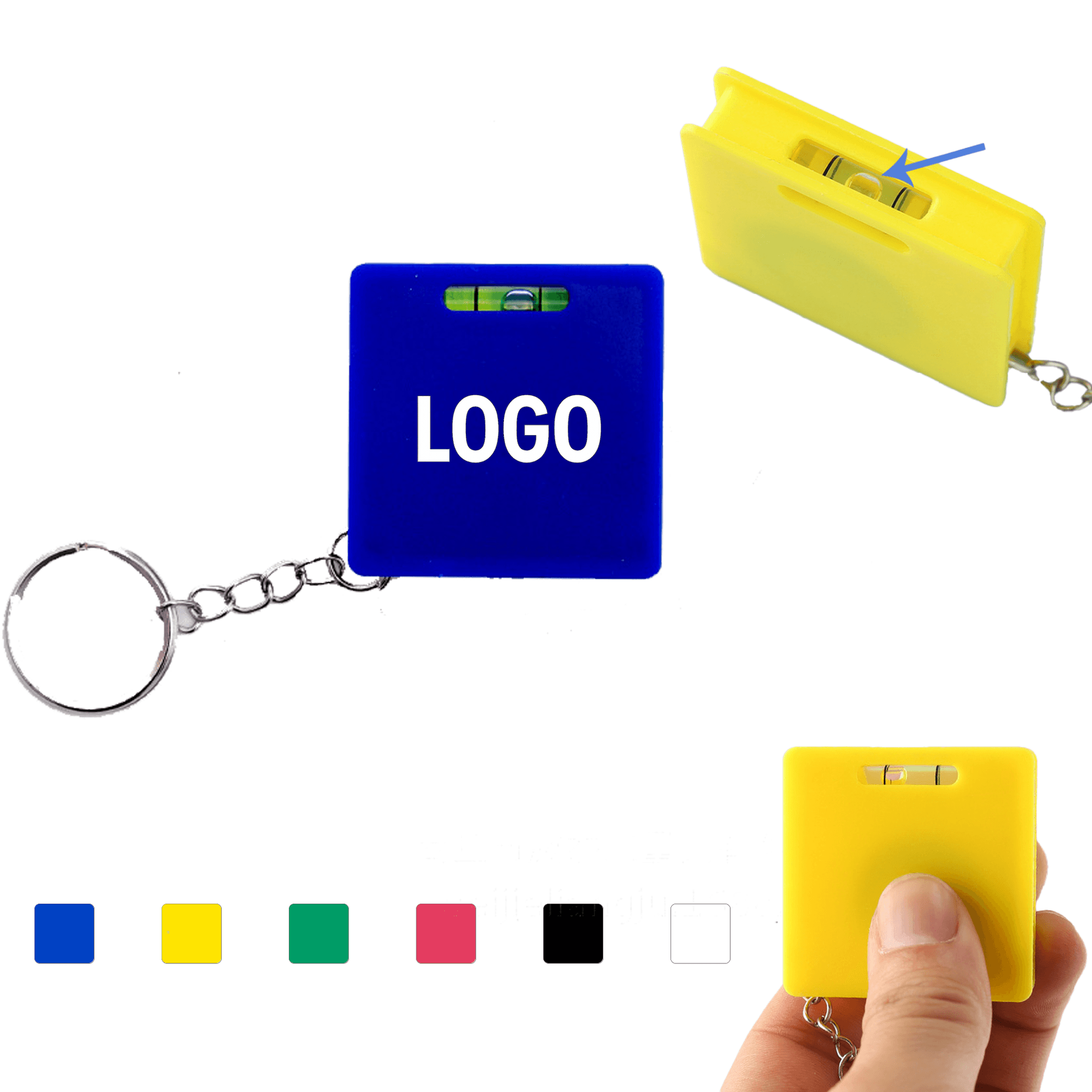 Keychain Tape Measure With Built-In Level