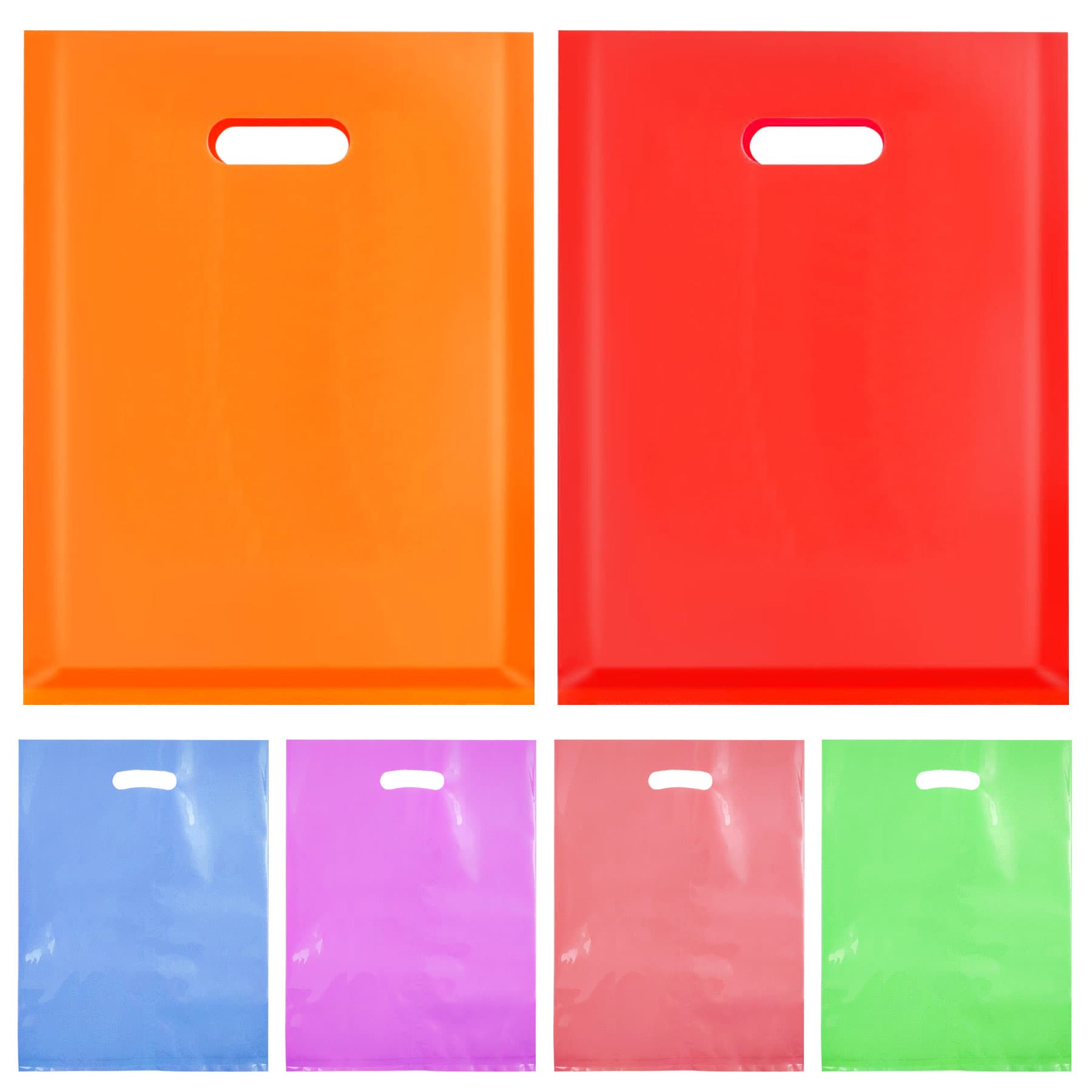 Soft PE Plastic Die Cut Shop Tote Bags