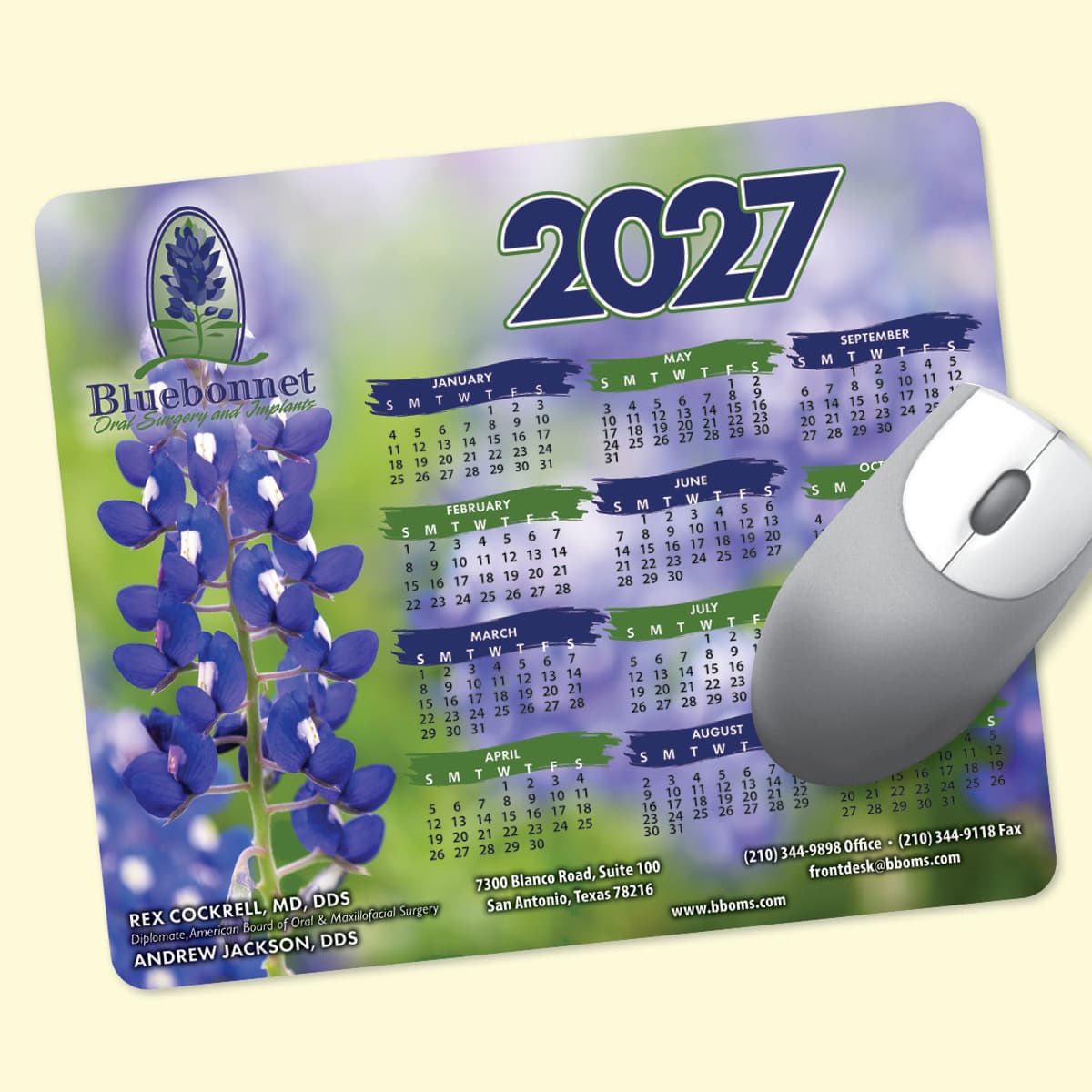 Origin'L Fabric 8"x9.5"x1/8" Calendar Mouse Pad